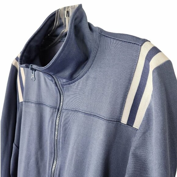 B.U.M. Equipment Vintage 1X Track Jacket Blue White Stripe 90s Y2K - Picture 5 of 15